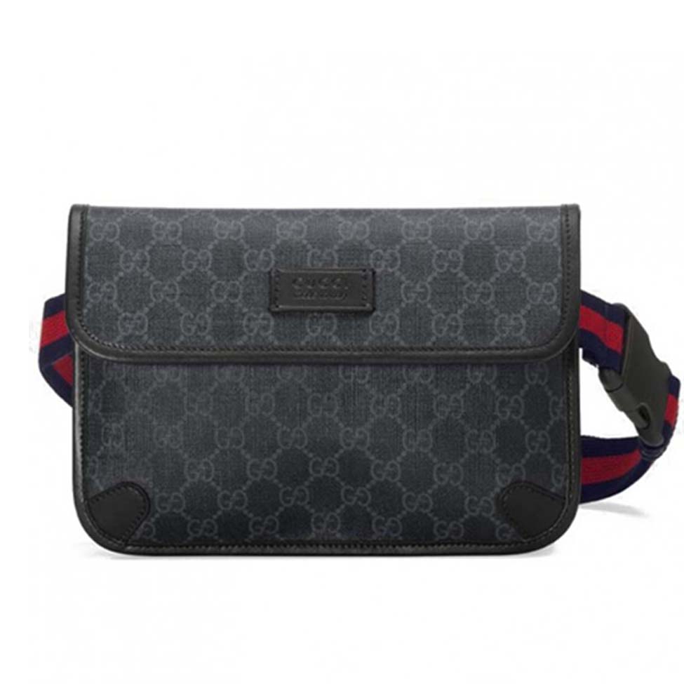 G*u*i gg black belt bag 598113  (24*17*3.5cm)